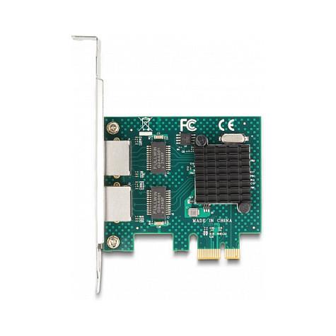 Karta të Rrjetit Delock 88205 / PCIe 2.0 x1 / 2x Gigabit LAN RJ45 / 1000Mbps / Broadcom BCM5718 / Low Profile - 3