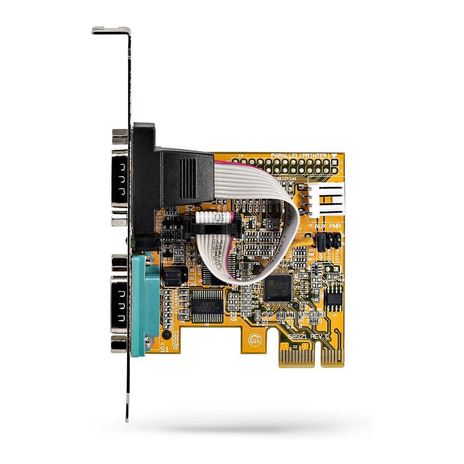 Kartë Zgjerimi StarTech.com 21050-PC-SERIAL-LP, PCIe 2.0 x1, 2x Serial RS-232 DB9, 921.6 Kbps - Verdhë - 5