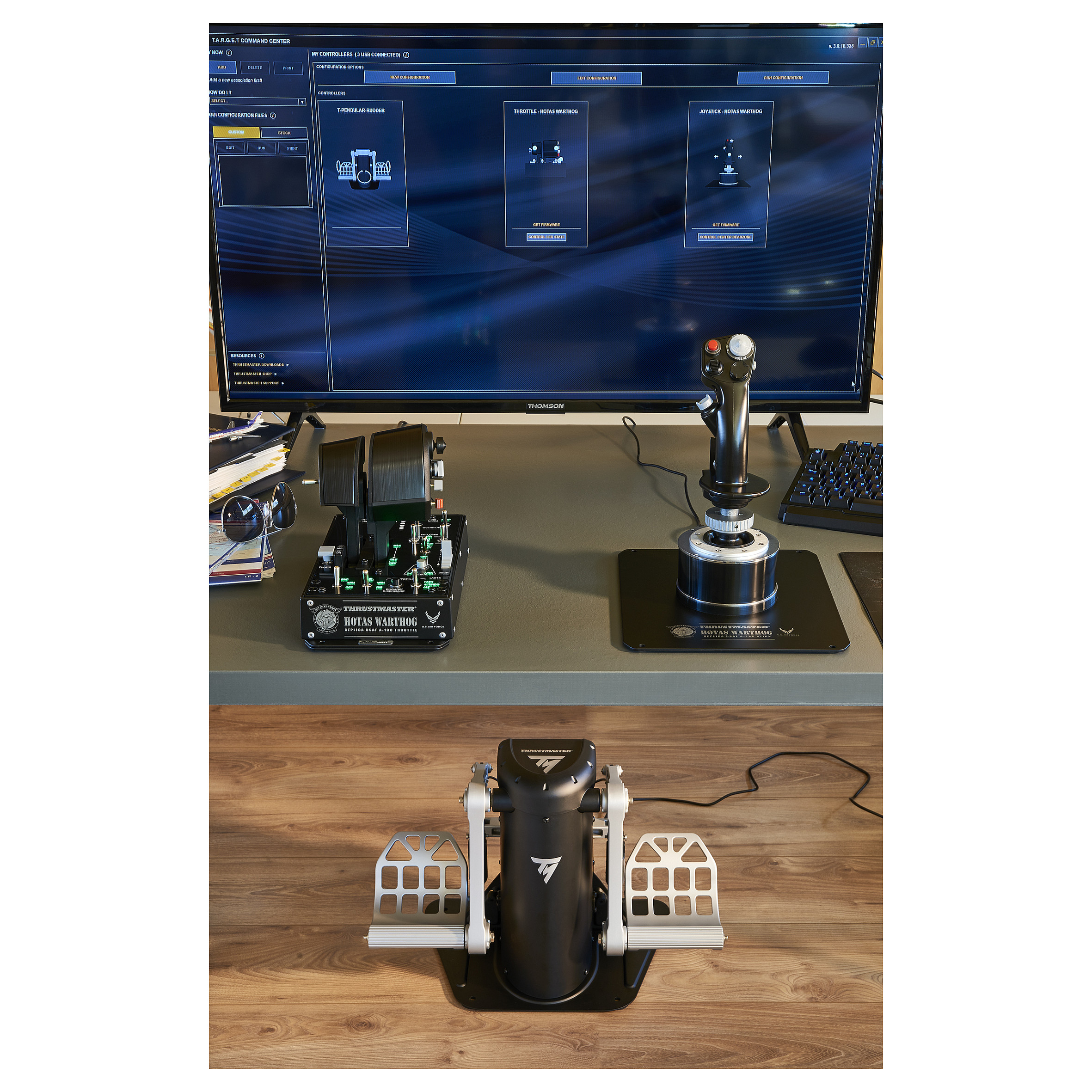 Kontroller,Timon & Pedale Thrustmaster TPR Rudder Pedals Add-On / Professional Flight Simulation for PC - Zezë / Bardhë - 8
