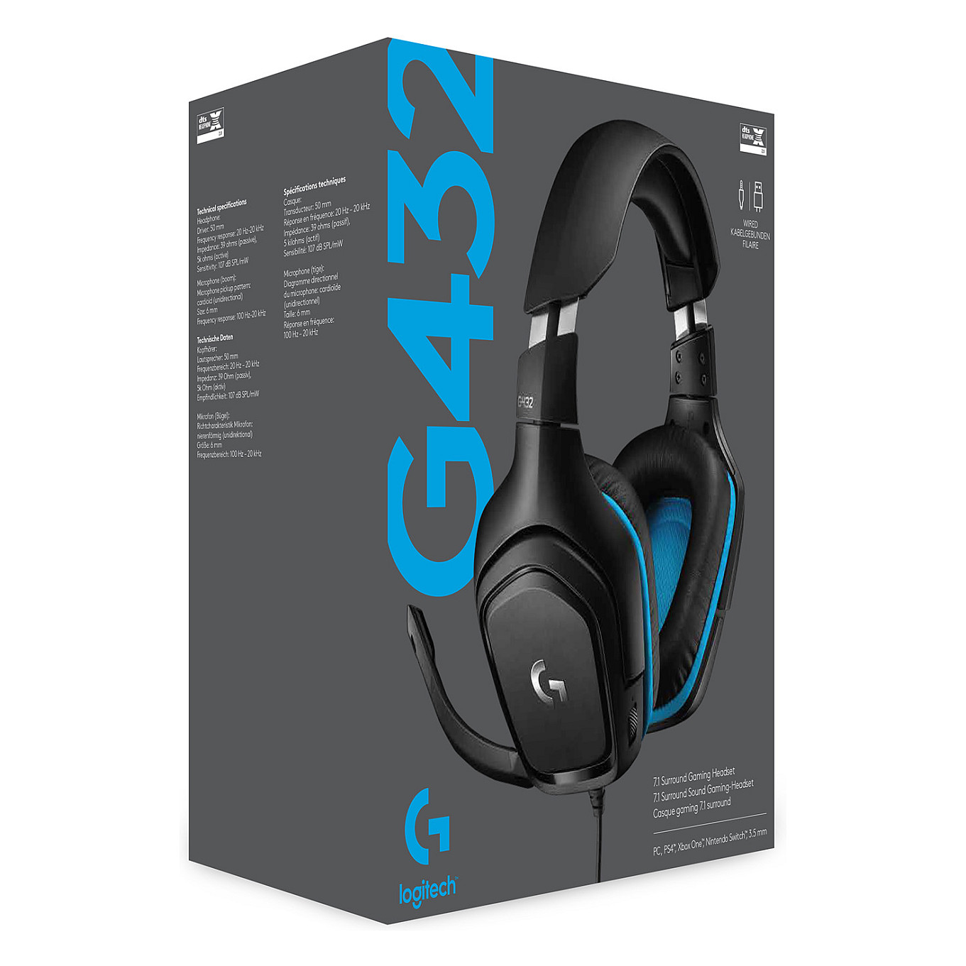 Kufje Gaming Logitech G432 - 6