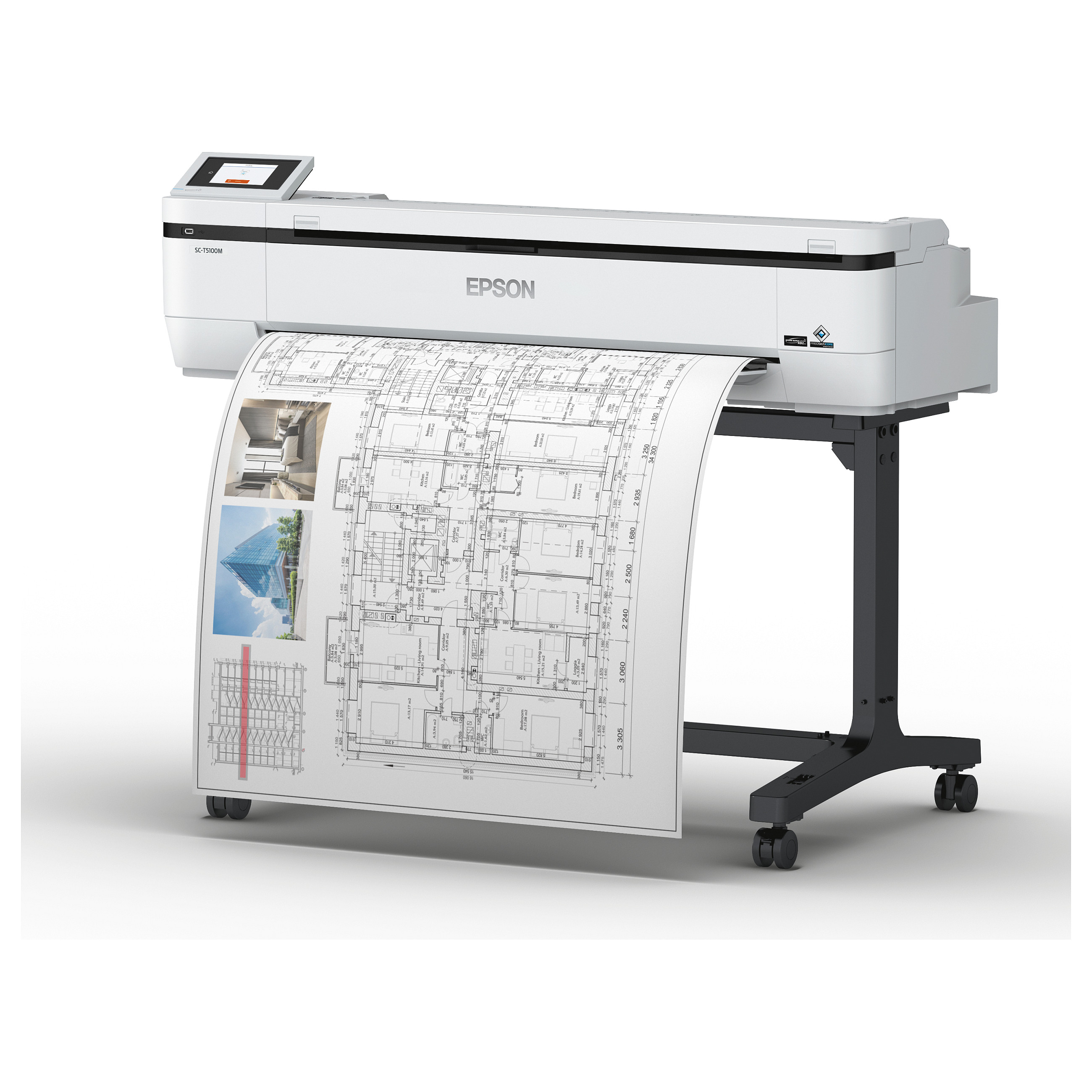 Printer i madh Epson SureColor SC-T5100M 36" Color Inkjet me Roll Media - 6
