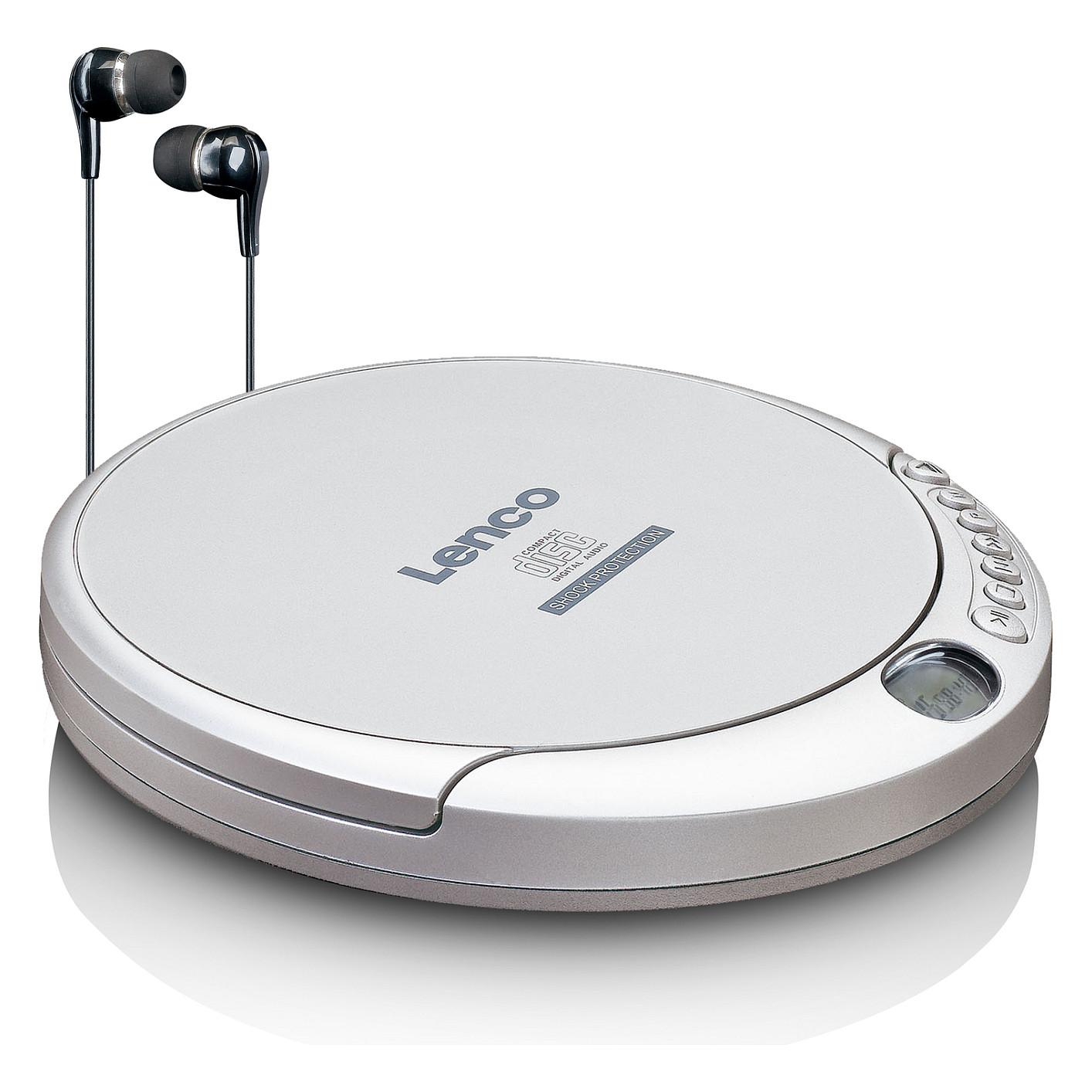 CD Player portativ Lenco CD-201, MP3, Memorie kundër goditjeve 100 sekonda, LCD, dalje 3.5 mm - Argjend - 5