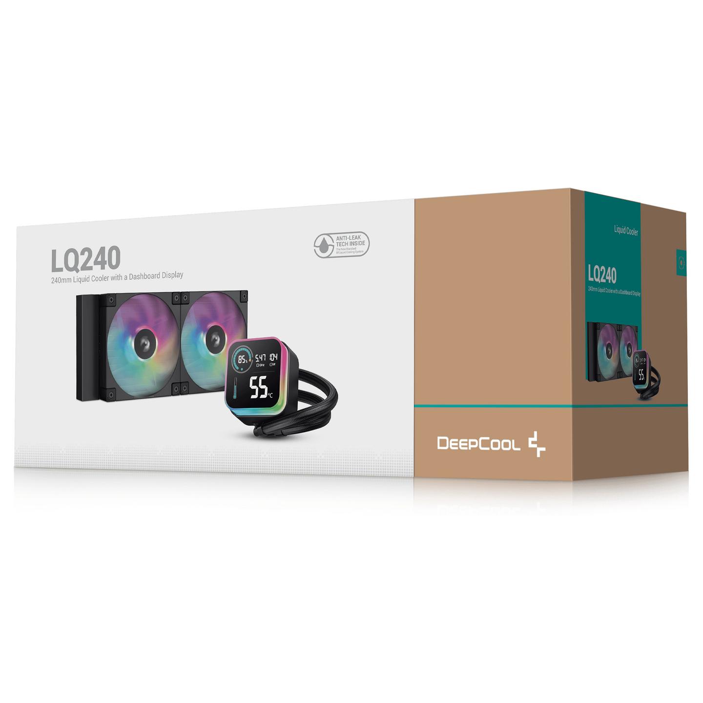 Ftohës për procesor DeepCool LQ240 / 240mm / AIO / ARGB - Zezë - 6
