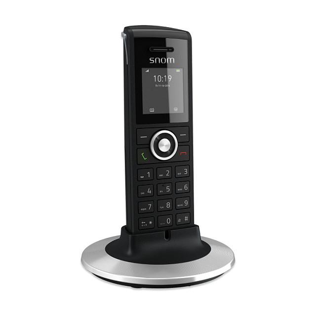 Telefon VoIP Snom M25 / 00003987 / DECT / Ekran TFT 1.44" / Hands-Free / Jack 3.5 mm / 50 Kontakte / Deri 75 orë Standby – Zezë