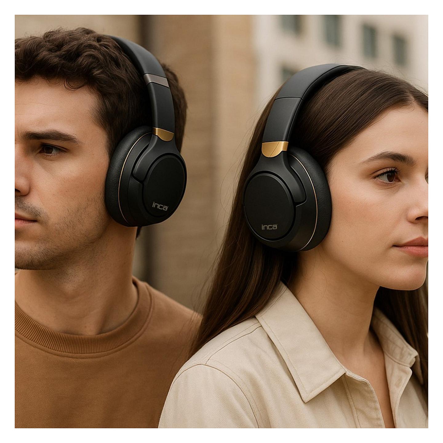 Kufje pa kabllo INCA IBK-503S / Over-Ear / Bluetooth 5.3 / 400 mAh / 12 orë - Zezë - 2