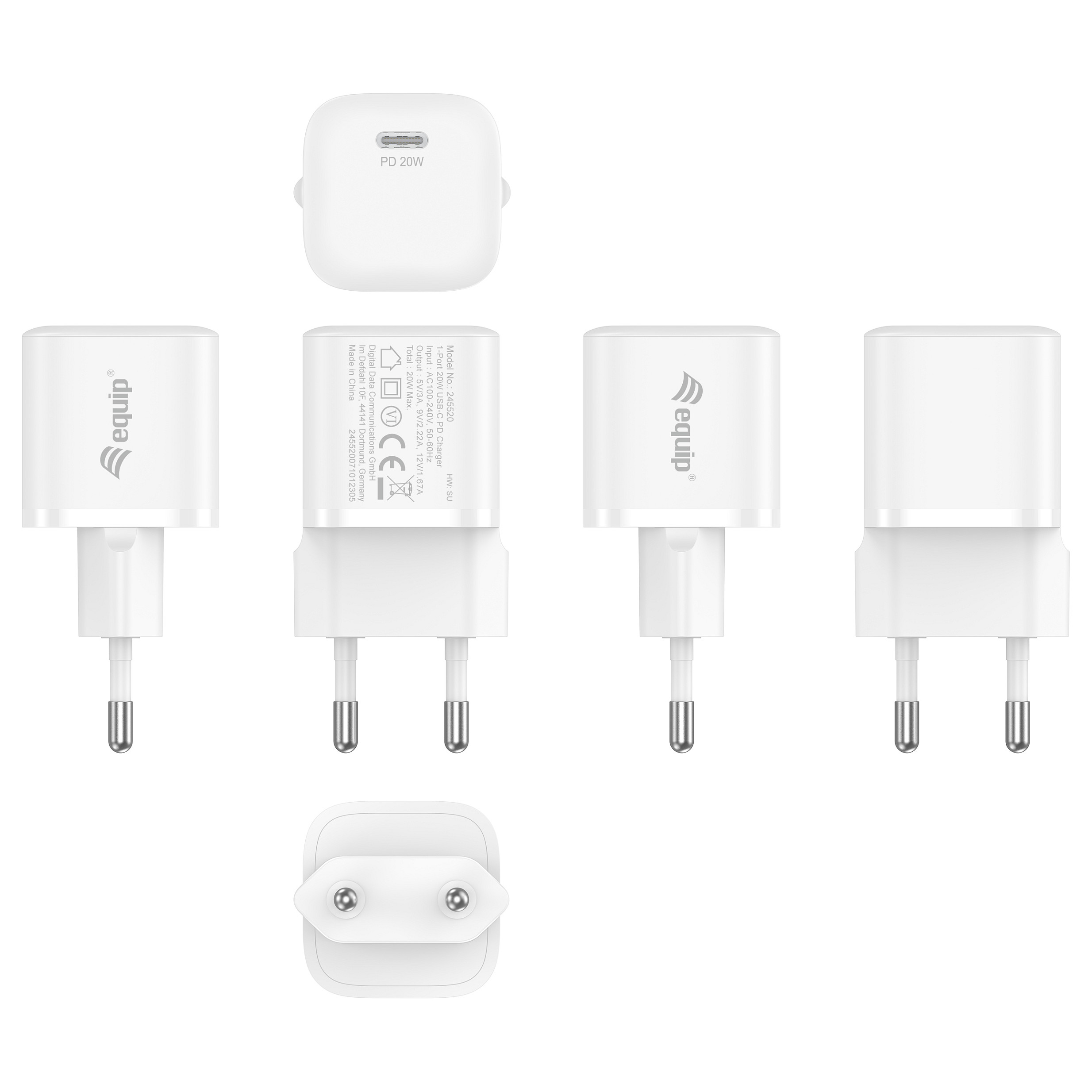 Karikues Equip 245520 / USB-C / 20W / Power Delivery 3.0 – Bardhë - 6