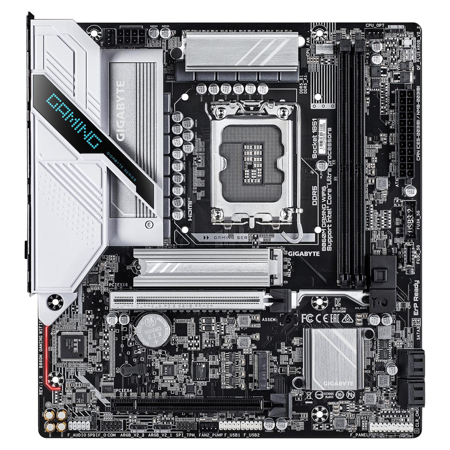 Pllakë Amë Gigabyte B860M GAMING WIFI6 / Intel LGA1851 / DDR5 / Micro-ATX / Wi-Fi 6 / 2.5GbE LAN - 2