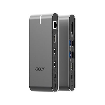 Docking Station USB-C Acer HP.DSCAB.022, 15-in-1, 2× HDMI, DisplayPort, USB 10Gbps, Gigabit Ethernet, MicroSD, 100W PD - Argjend