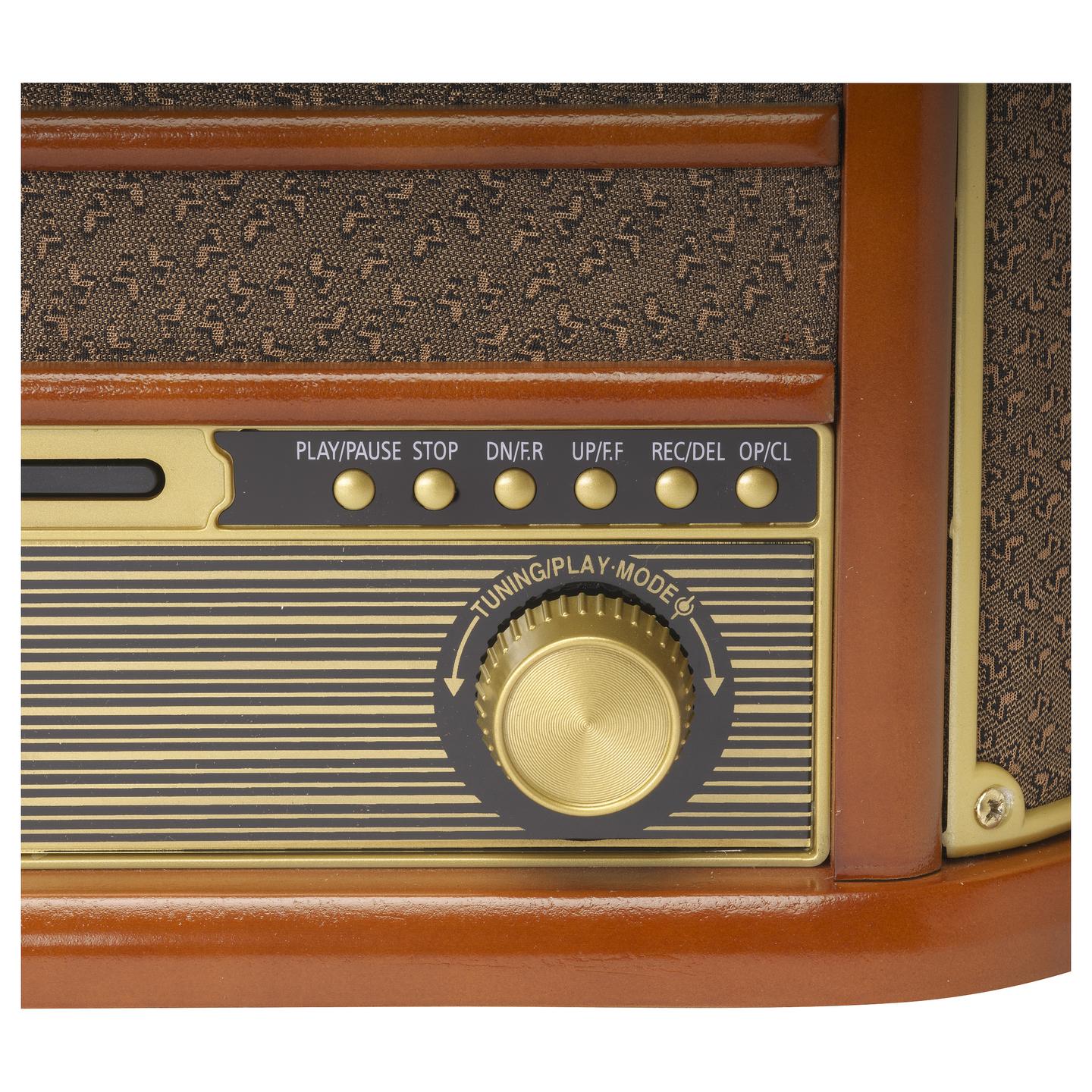 Gramafon Denver MRD-51, 33 1/3, 45, 78 RPM, LCD, 5W - Kafe - 8