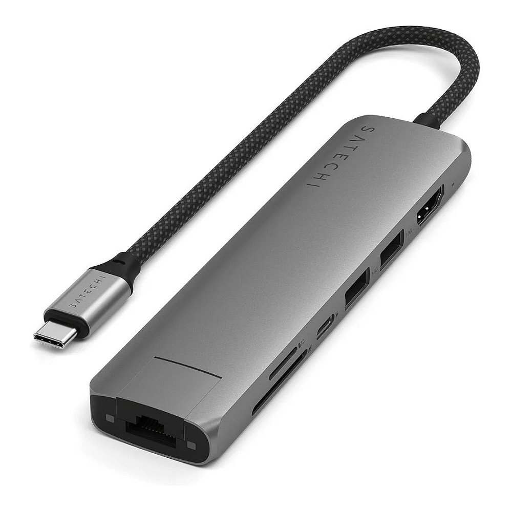 Hub Satechi ST-P7SM / 2x USB-A / 1x HDMI / 1x USB-C PD / Ethernet / SD / 80W PD / 100W – Hiri