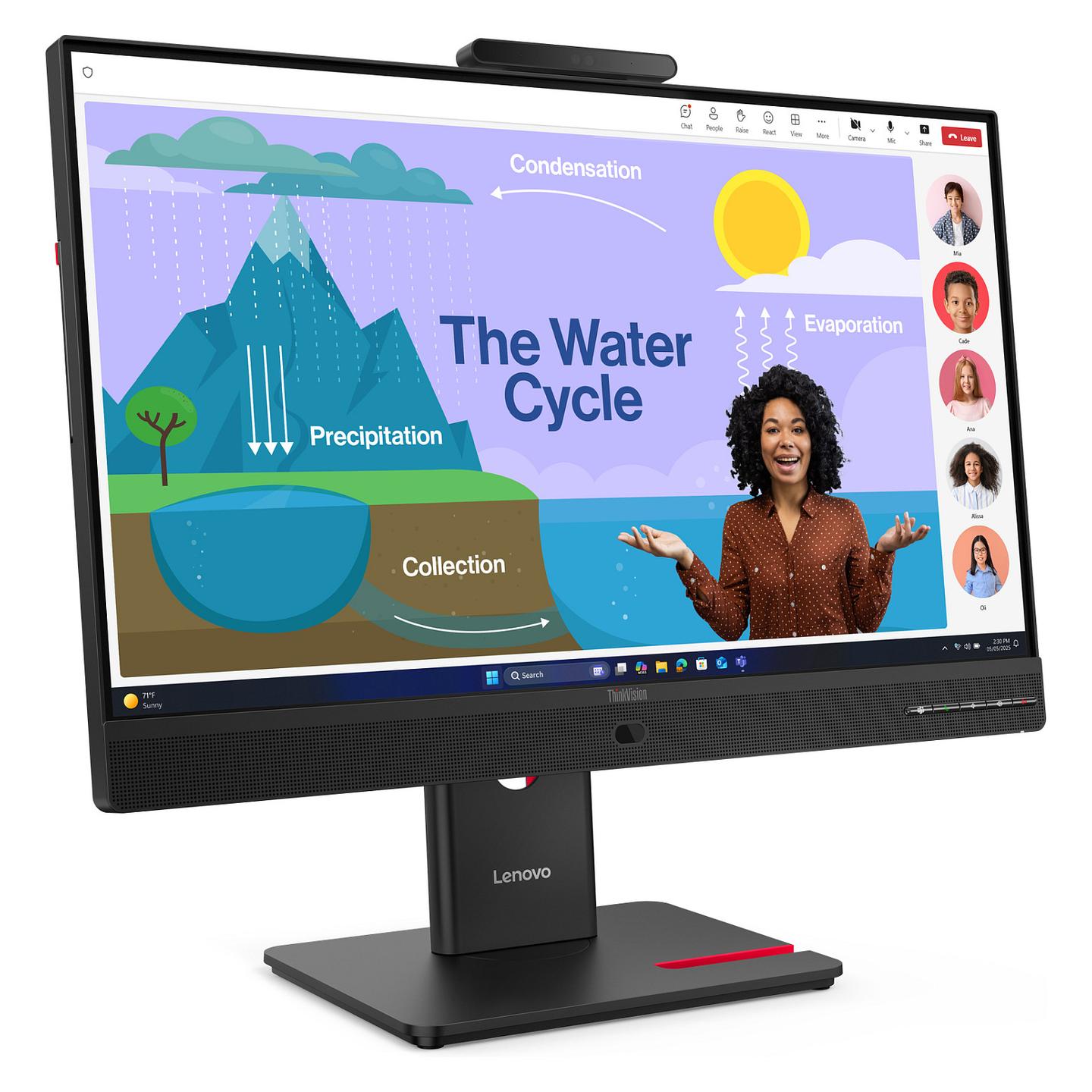 Monitor Lenovo ThinkVision T24D-4v / 23.8" / Full HD IPS / 100Hz / 4ms / HDMI+DP - Zezë - 3