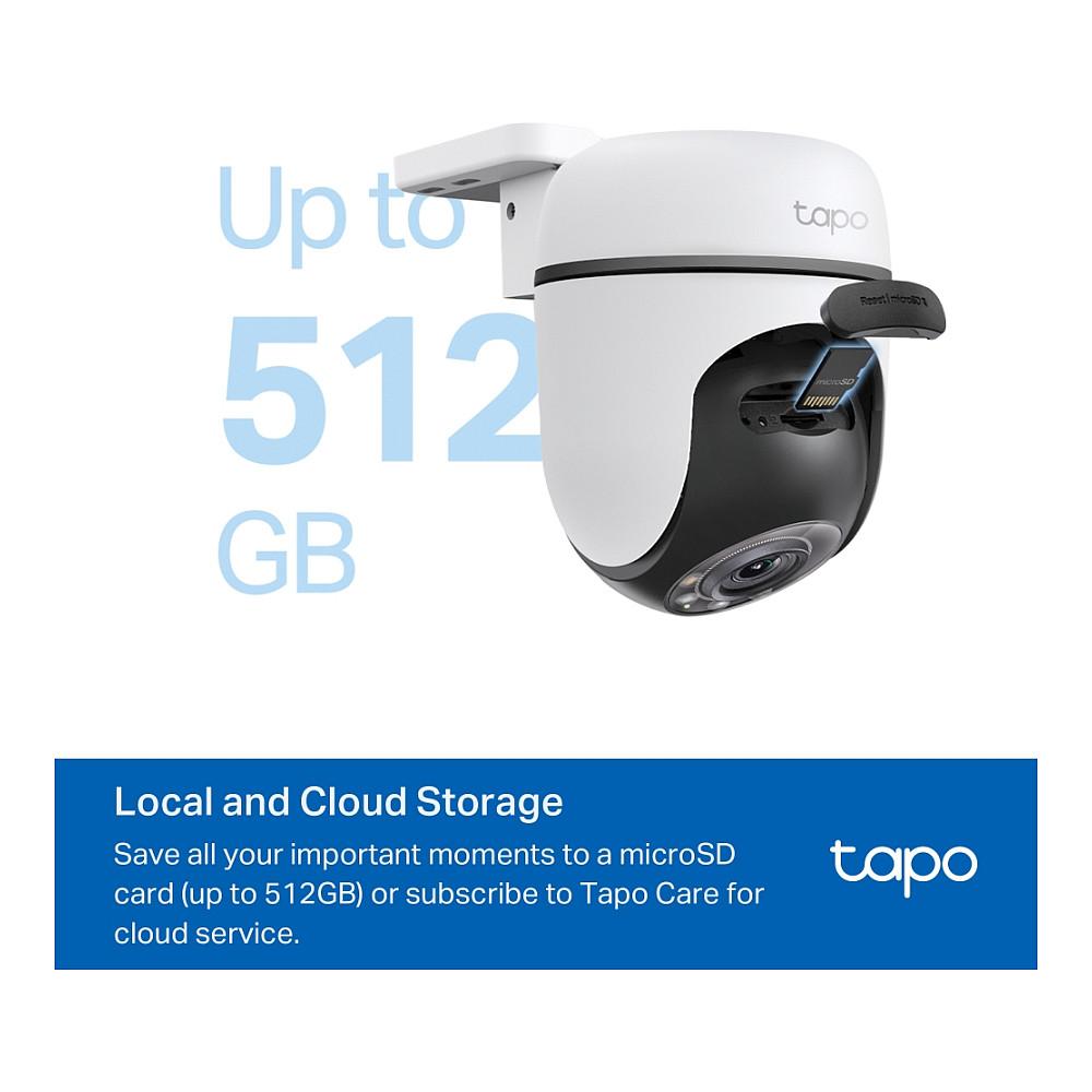 Kamerë Sigurie IP CCTV TP-Link Tapo TC41 V2, 2K 3MP, 3.99 mm, 73.5°, Wi-Fi, Pan & Tilt 360°, IR 30 m, Color Night Vision, Audio 2-Drejtimësh, IP65, 3 m - Zezë/Bardhë - 12