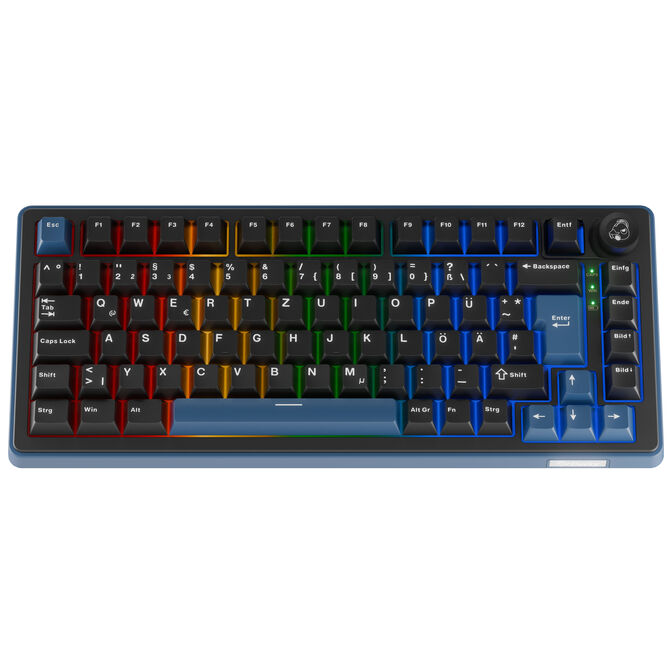 Tastierë Gaming Ducky OK-M 75 / 75% / Mekanike / KTT Linear / Hot-Swap / Wired&Wireless / RGB / USB-C / Bluetooth + 2.4 GHz - Zezë
