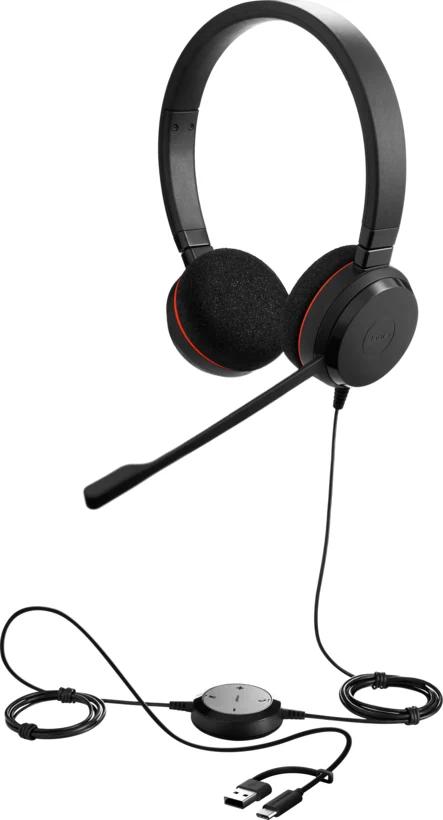 Kufje me kabllo Jabra Evolve 20 / USB-C&USB-A / Business Headset / Mikrofon / On-Ear – Zezë - 3