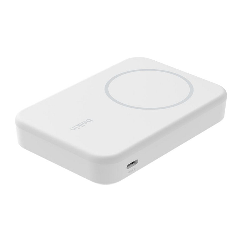 Powerbank magnetik Belkin BoostCharge Pro Qi2 8K, i bardhë - 3