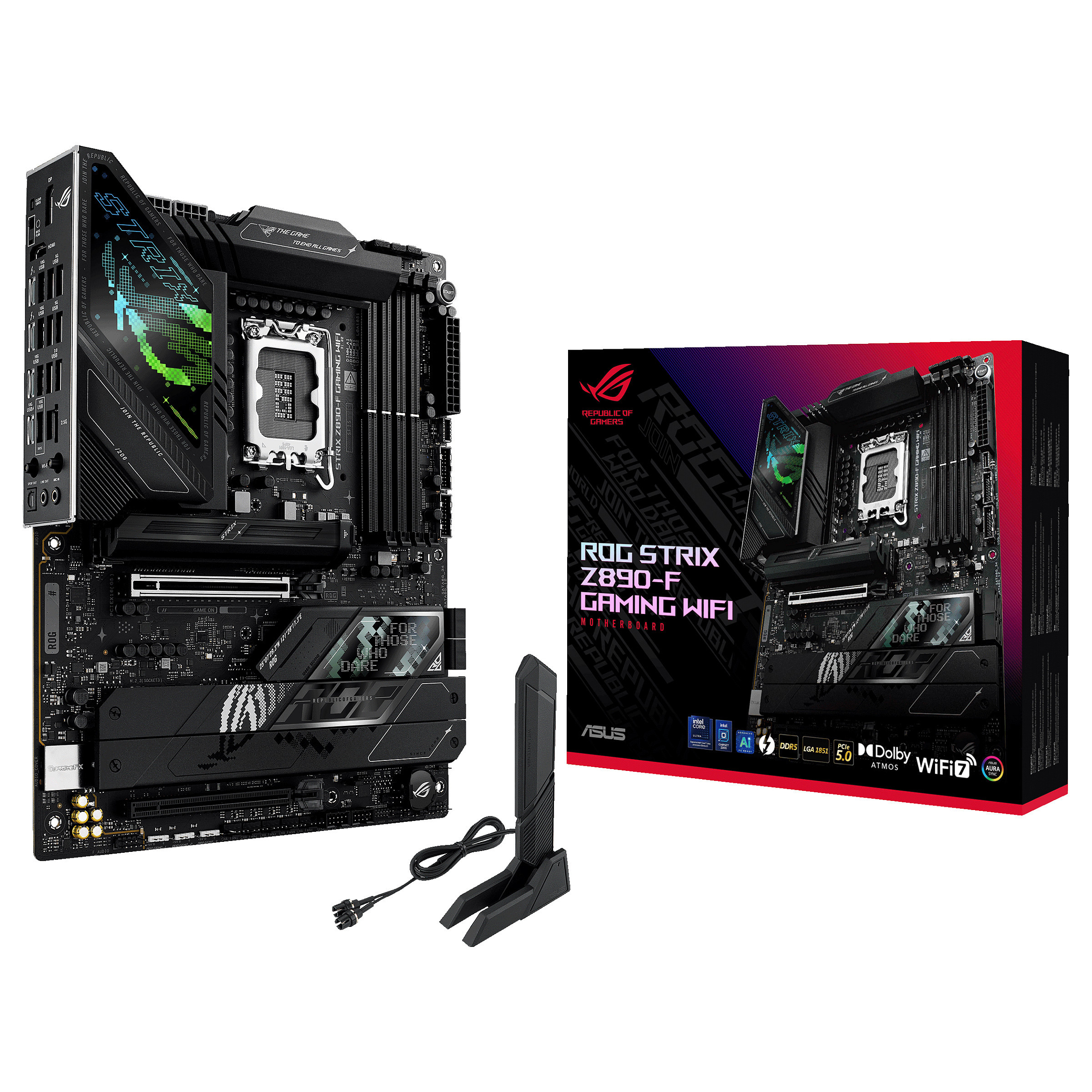 Pllakë Amë MB Intel ASUS ROG STRIX Z890-F GAMING WIFI / LGA 1851 / DDR5 / HDMI+DP - 1