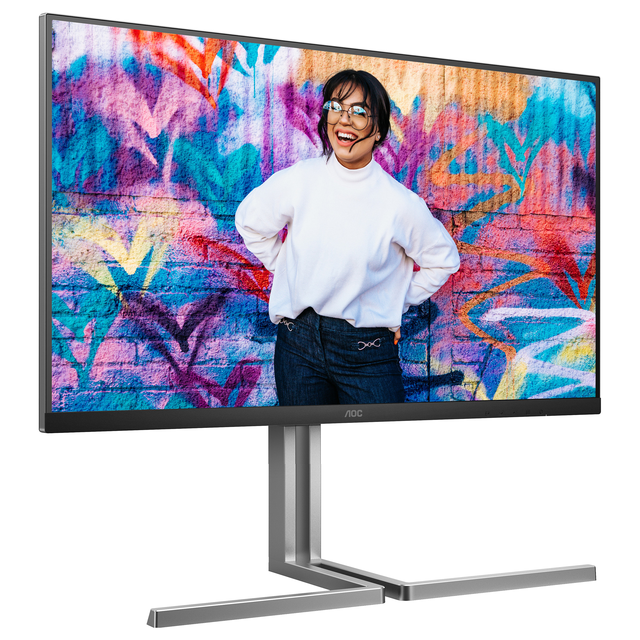 Monitor AOC U32U3CV / 31.5" / 4K UHD IPS / 60Hz / 4ms / HDMI+DisplayPort+USB-C - Zezë - 3