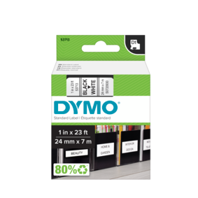 Shirit për Printer 3D Dymo Colour Ribbon 53713 / S0720930 - Zezë mbi Bardhë