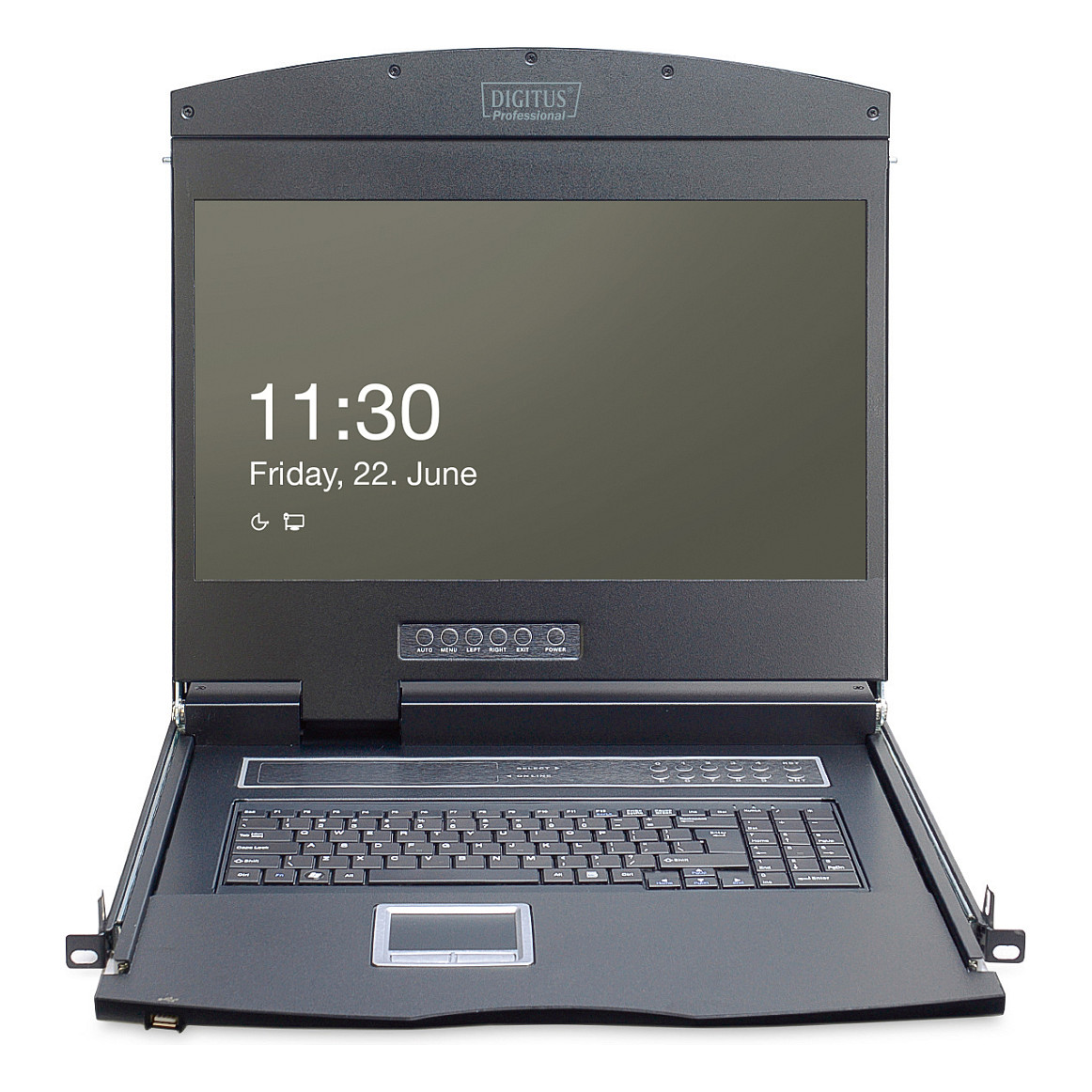 DIGITUS 19" LCD KVM Console / 16-Port VGA / German Keyboard - 6