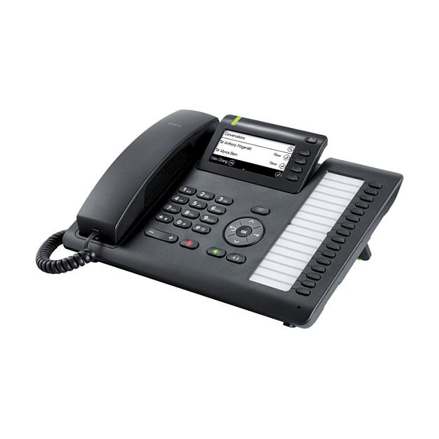 Telefon VoIP Unify OpenScape CP400 / L30250-F600-C427 / SIP / HFA / Ekran 3.7" / Gigabit Ethernet / PoE / 16 Taste të Programueshme / Hands-Free – Zezë