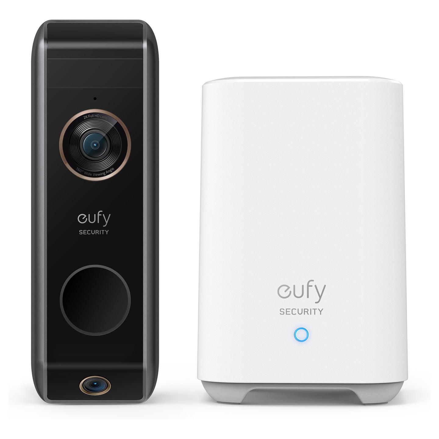 Video Doorbell eufy E8213, 2K, Dual Camera, Dual Motion Detection, 16GB, Wi-Fi, Wireless - Zezë/Bardhë