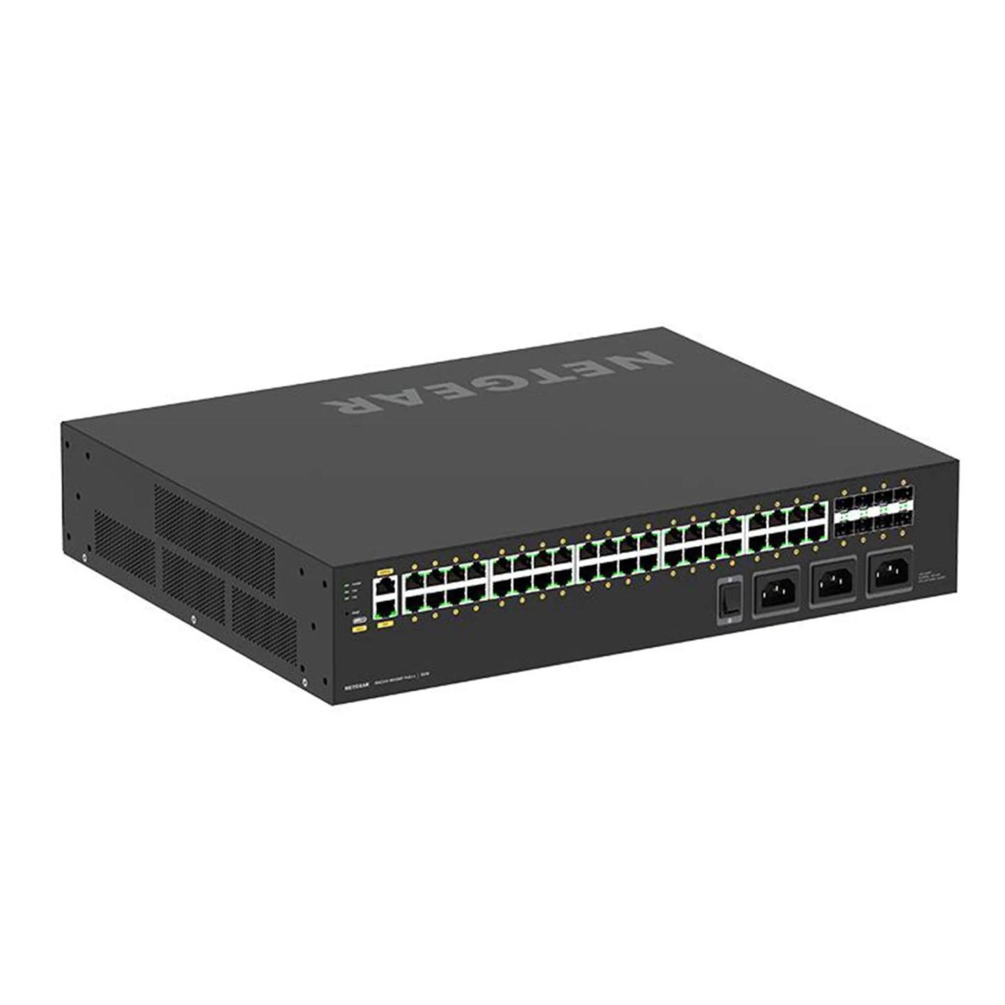 Netgear M4250-40G8XF-PoE++ AV Line Managed 40-Port Gigabit PoE++ Switch me 8x 10G SFP+ 2880W Rackmount 2U - 3