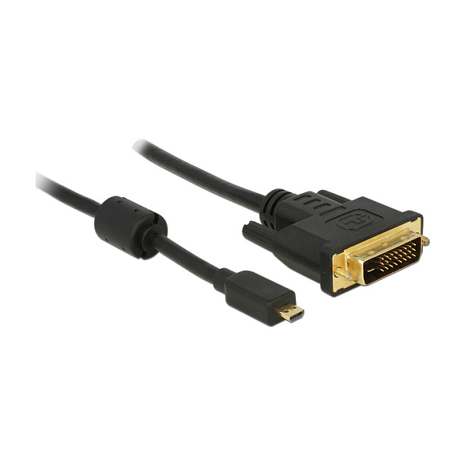 DELOCK Kabel Micro HDMI D Stecker > DVI 24+1 Stecker 1 m - 1
