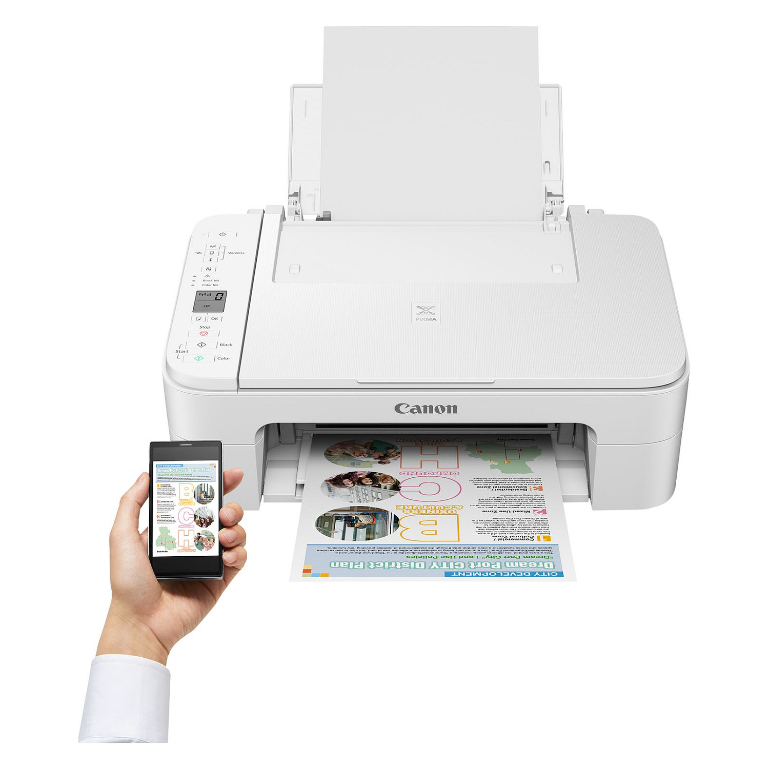 Printer Multifunksional T Canon PIXMA TS3351 WIFI 3in1 A4 / 7.7ppm - Bardhë - 7