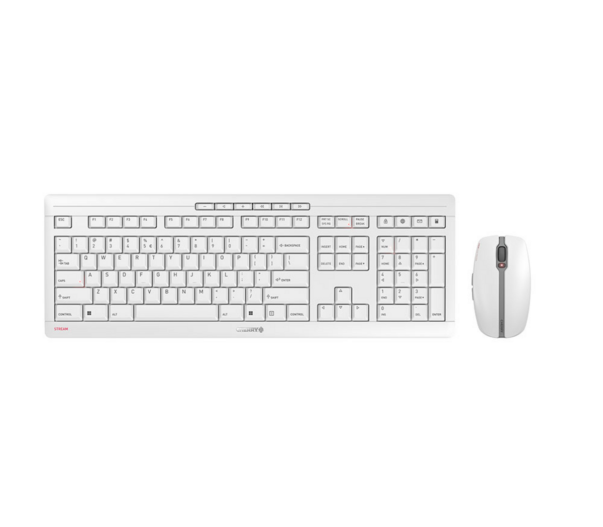 Combo (Tastierë & Maus) Cherry STREAM DESKTOP RECHARGE / JD‑8560EU‑0 / Wireless / QWERTY – Bardhë - 1