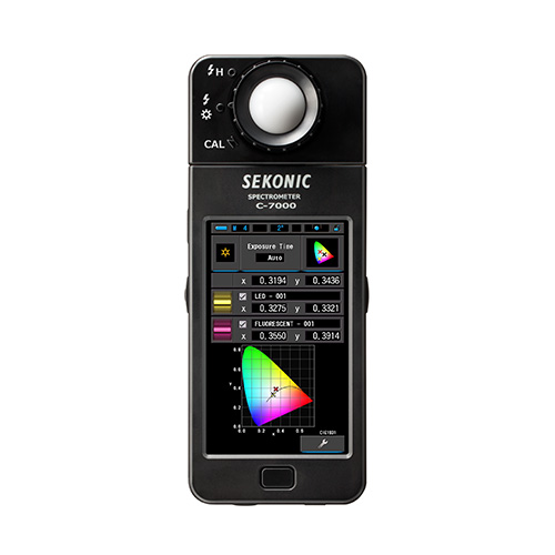 Spektrometër Sekonic C-7000 SpectroMaster / CMOS Sensor / 4.3" Touchscreen / 380-780nm / 1nm / 1.563-100.000K / 1-200.000lx / CRI / TM-30-18 / SSI / TLCI - Zezë - 1
