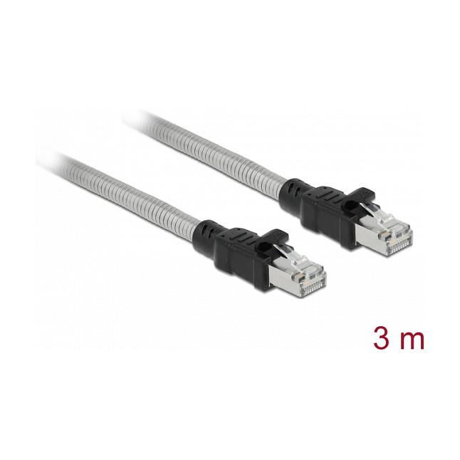 Kabllo për Rrjet DeLOCK 80110 / Cat 6A / U/FTP / RJ-45 / 10 Gbit/s / 3m - Argjend - 2