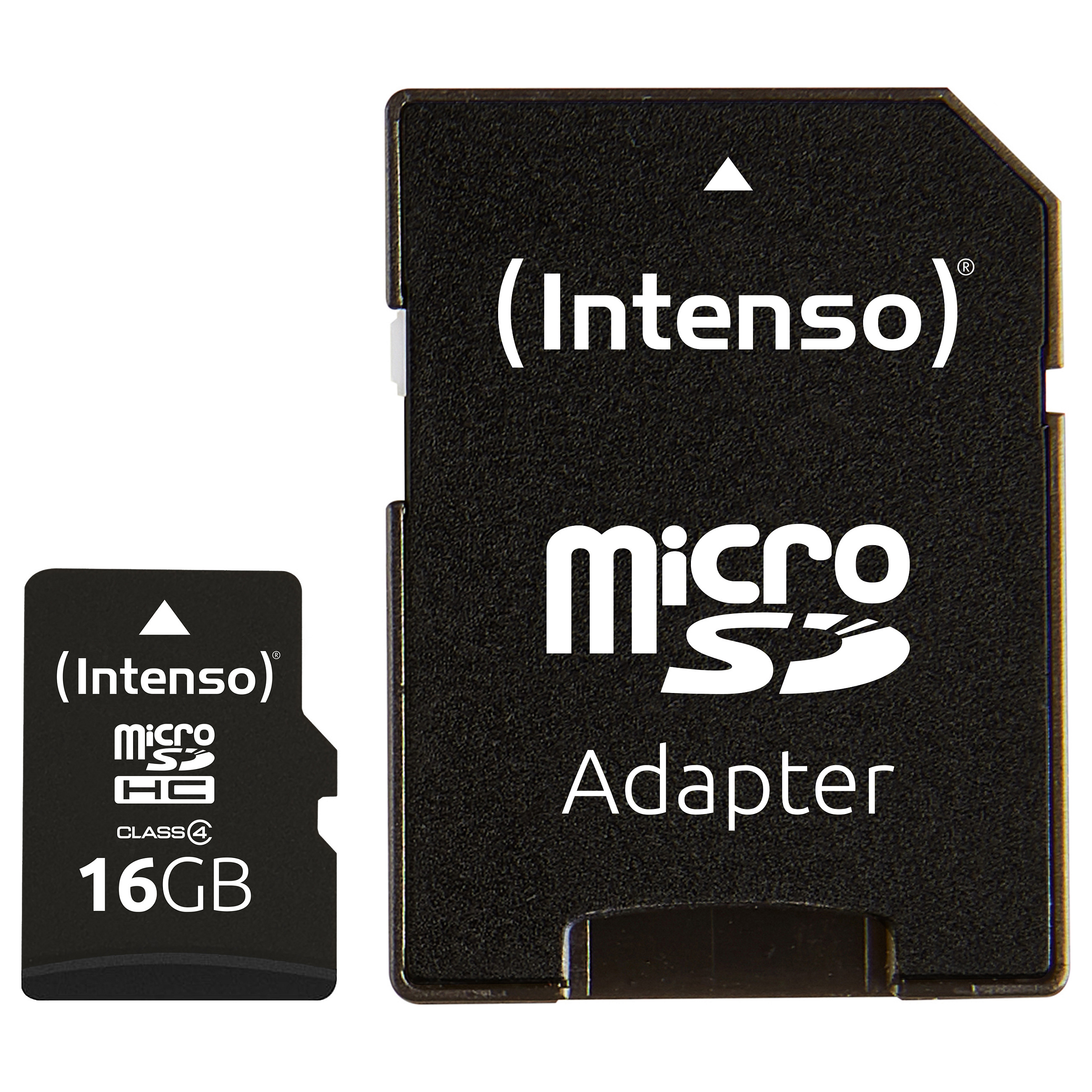 Kartë Memorie SD Intenso 16GB MicroSDHC Class 4 21MB/s + Adapter - 2