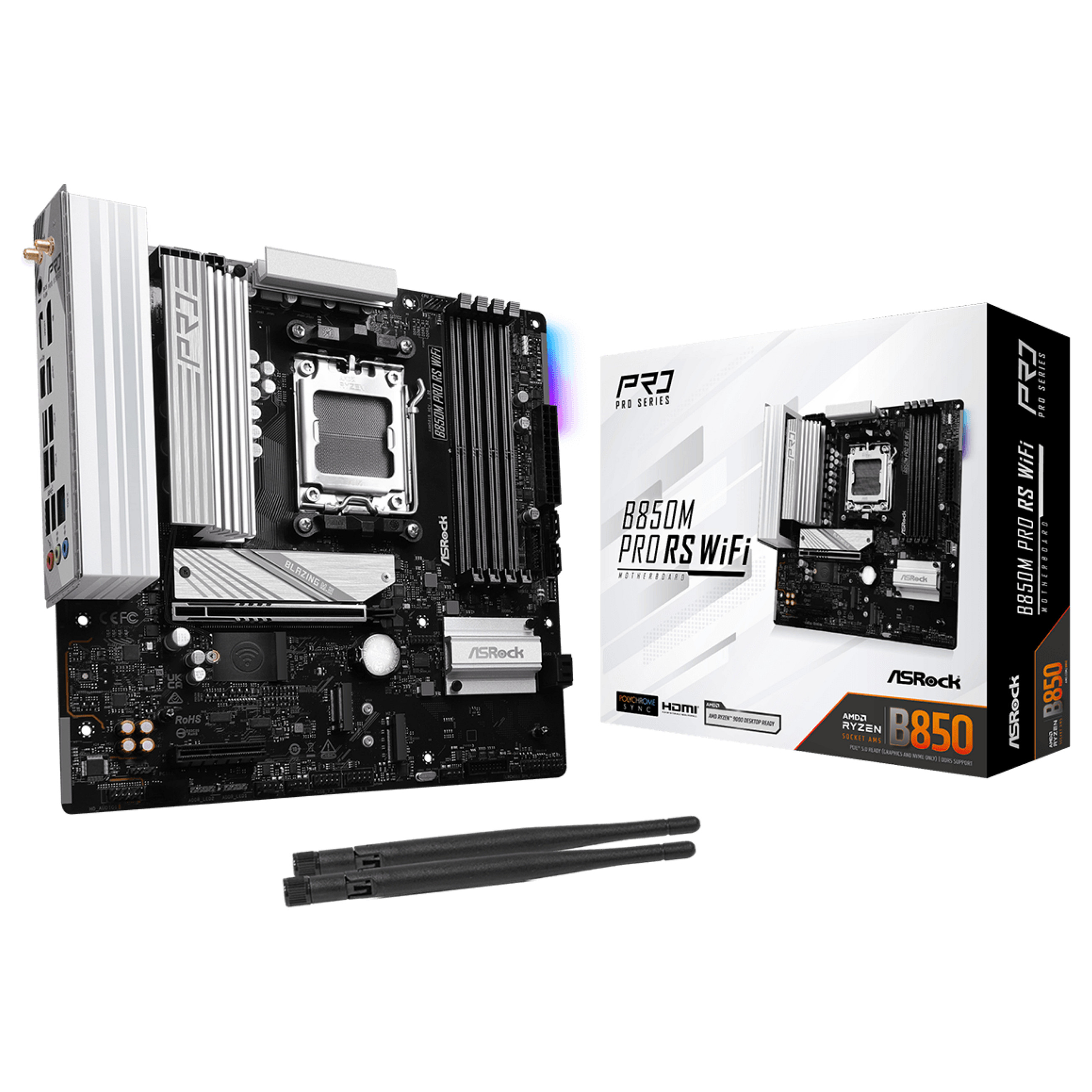 Pllakë Amë AM5 ASROCK B850M Pro RS WiFi - 1