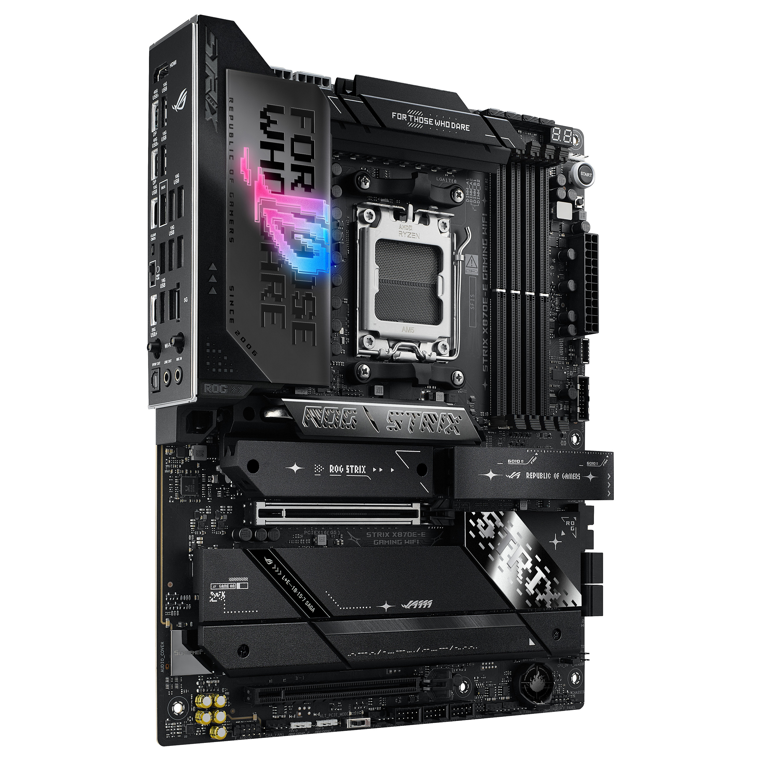 Pllakë Amë ASUS ROG STRIX X870E-E GAMING WIFI / AMD AM5 / X870E / DDR5 / ATX / Wi-Fi 7 / 5GbE LAN - 11