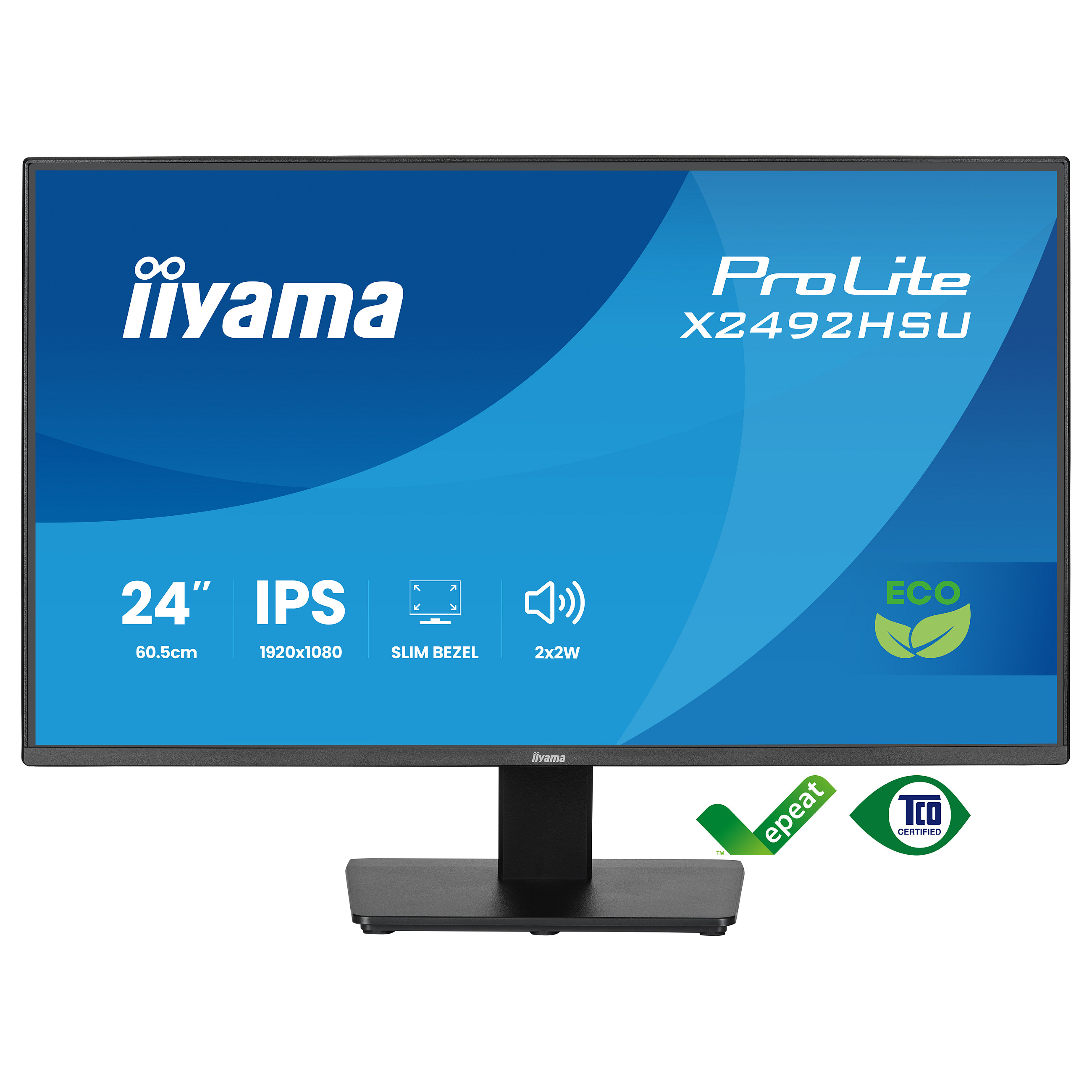 IIYAMA 60.5cm (24") X2492HSU-B1 16:10 HDMI+DP+2xUSB IPS - 2