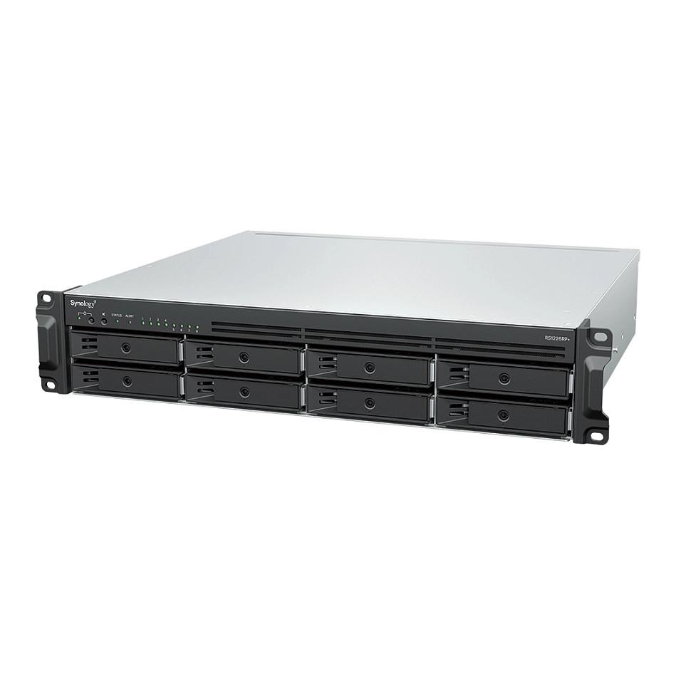 Synology RackStation RS1226RP+, NAS , AMD Ryzen V1500B, 4GB DDR4 ECC, 8 Bay, 2 × 2.5GbE, 2U Rackmount, PSU redundant - Zezë - 2