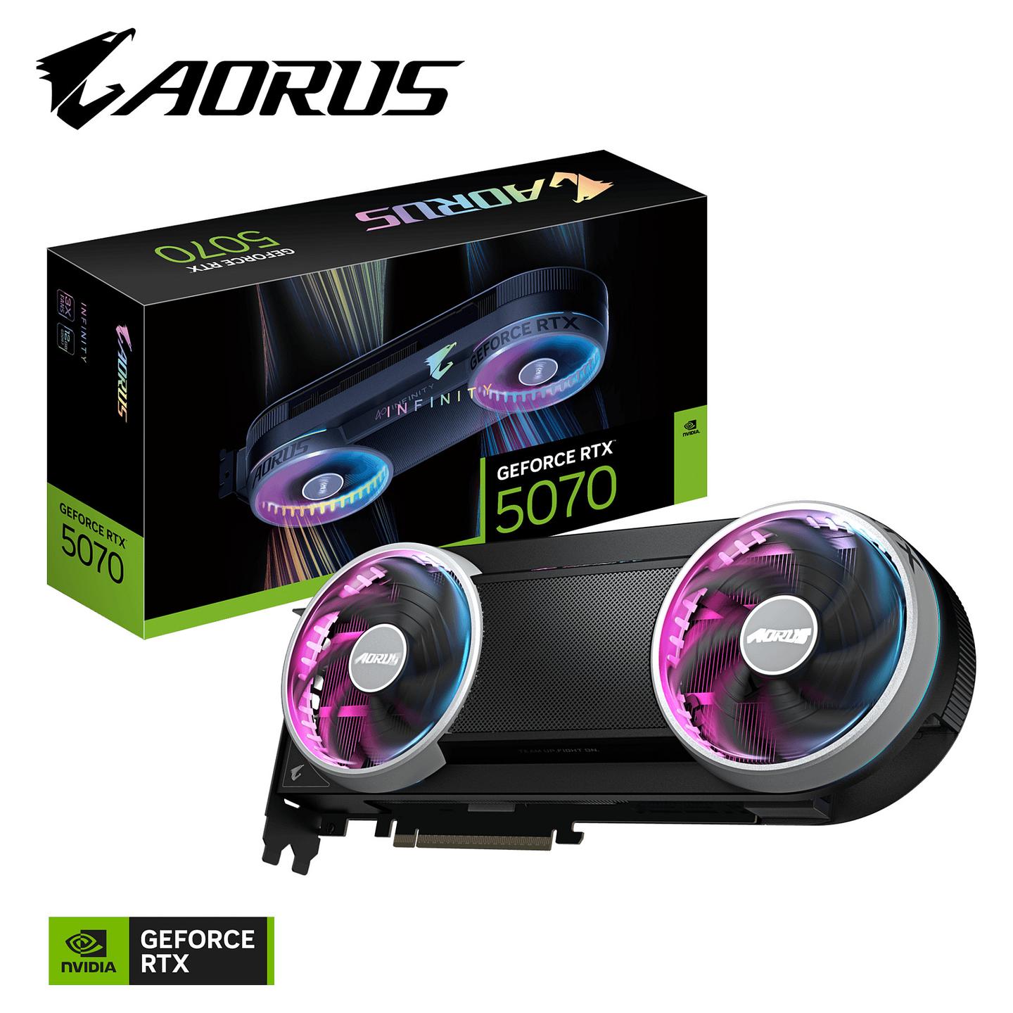 Kartelë Grafike NVIDIA GeForce RTX 5070 / 12GB GDDR7 / 192-bit / GIGABYTE AORUS INFINITY - 2