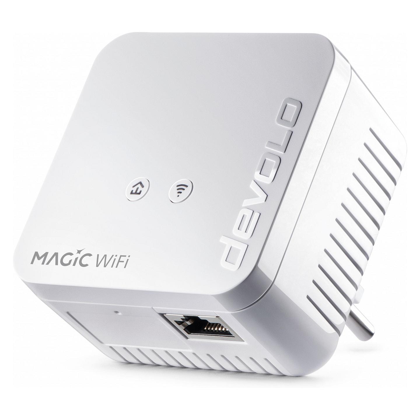Power-LAN devolo Magic 1 WiFi mini, 1200Mbps, G.hn, Wi-Fi 4 300Mbps, 1× Fast Ethernet 10/100Mbps, Mesh, MIMO - Bardhë - 1