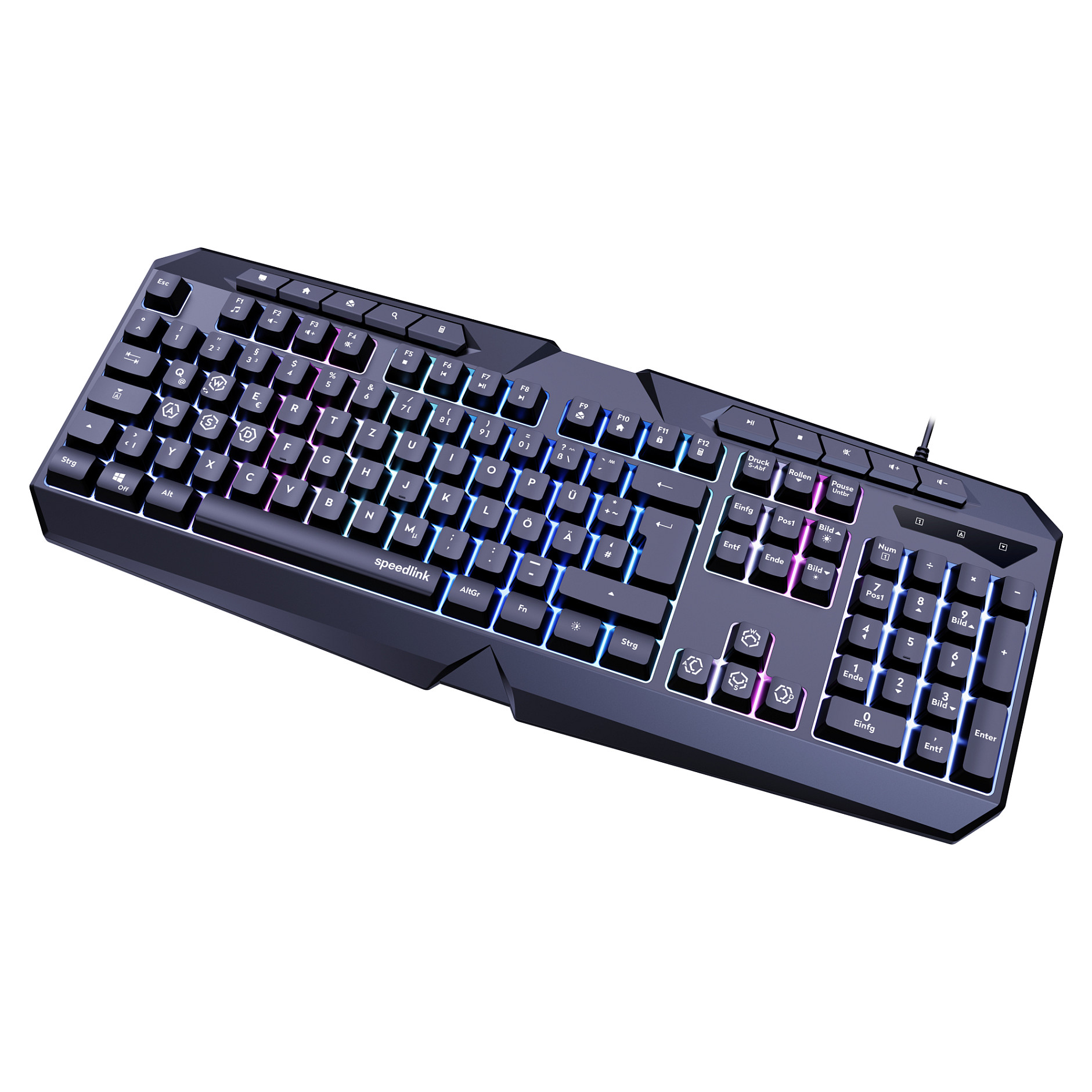 Tastierë Gaming Speedlink LUDICIUM RGB Wired / QWERTZ - Zezë - 4