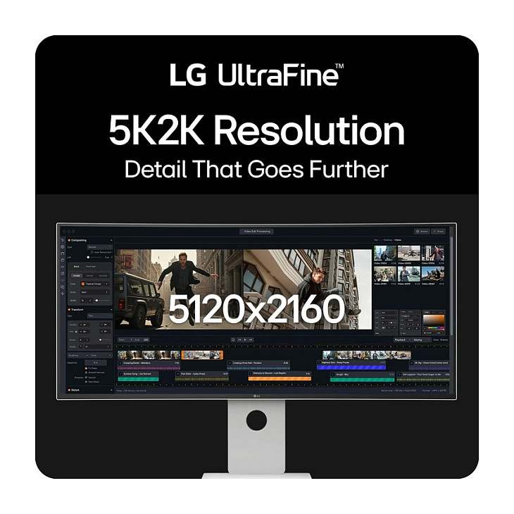 Monitor LG 40U990A-W / 40"/ WUHD Nano IPS / 120 Hz / 5 ms / Curved / HDMI+DP+HDCP - Bardhë - 6