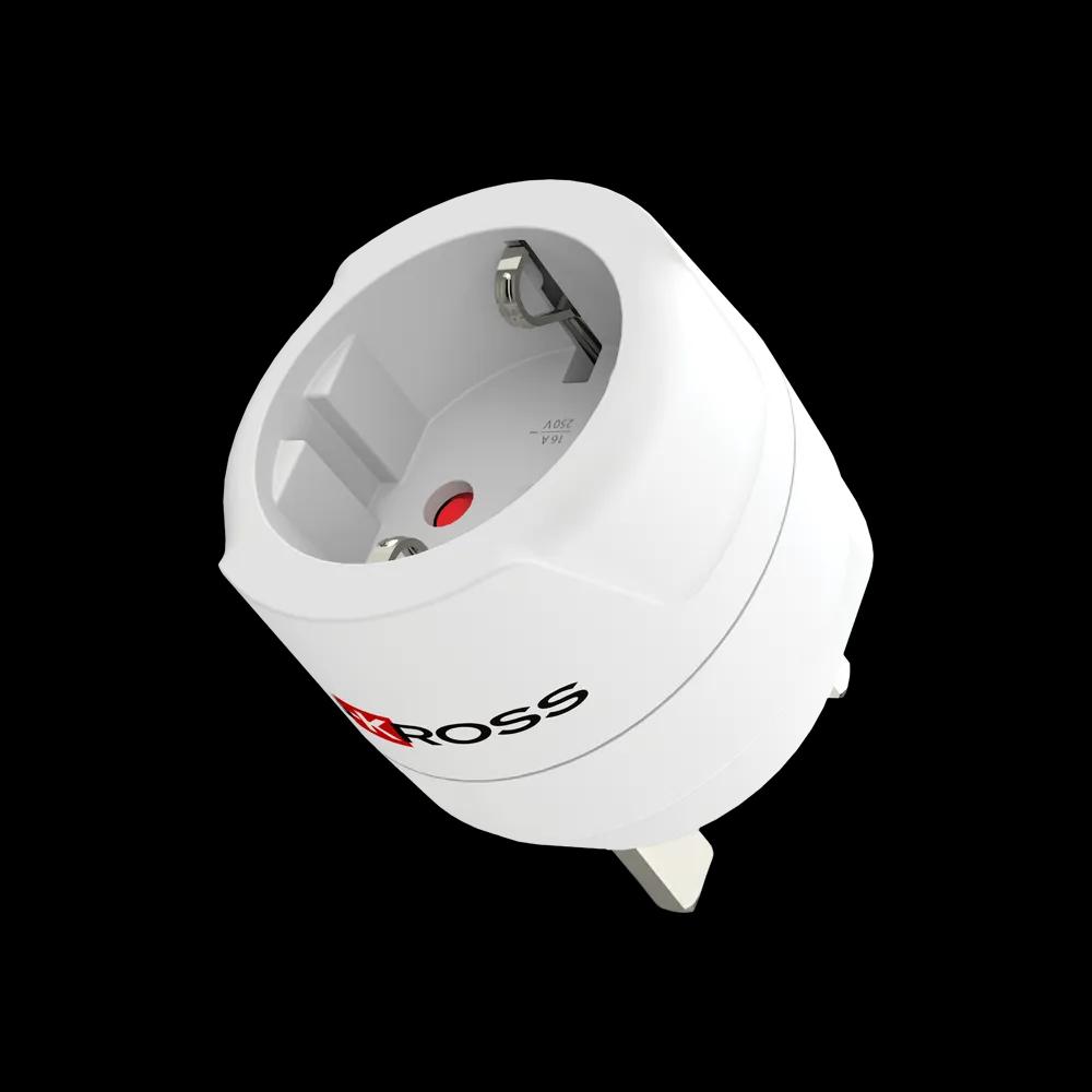 Adapter Universal SKROSS Europe to United Kingdom, 2 copë, 100–250V, 13A - Bardhë