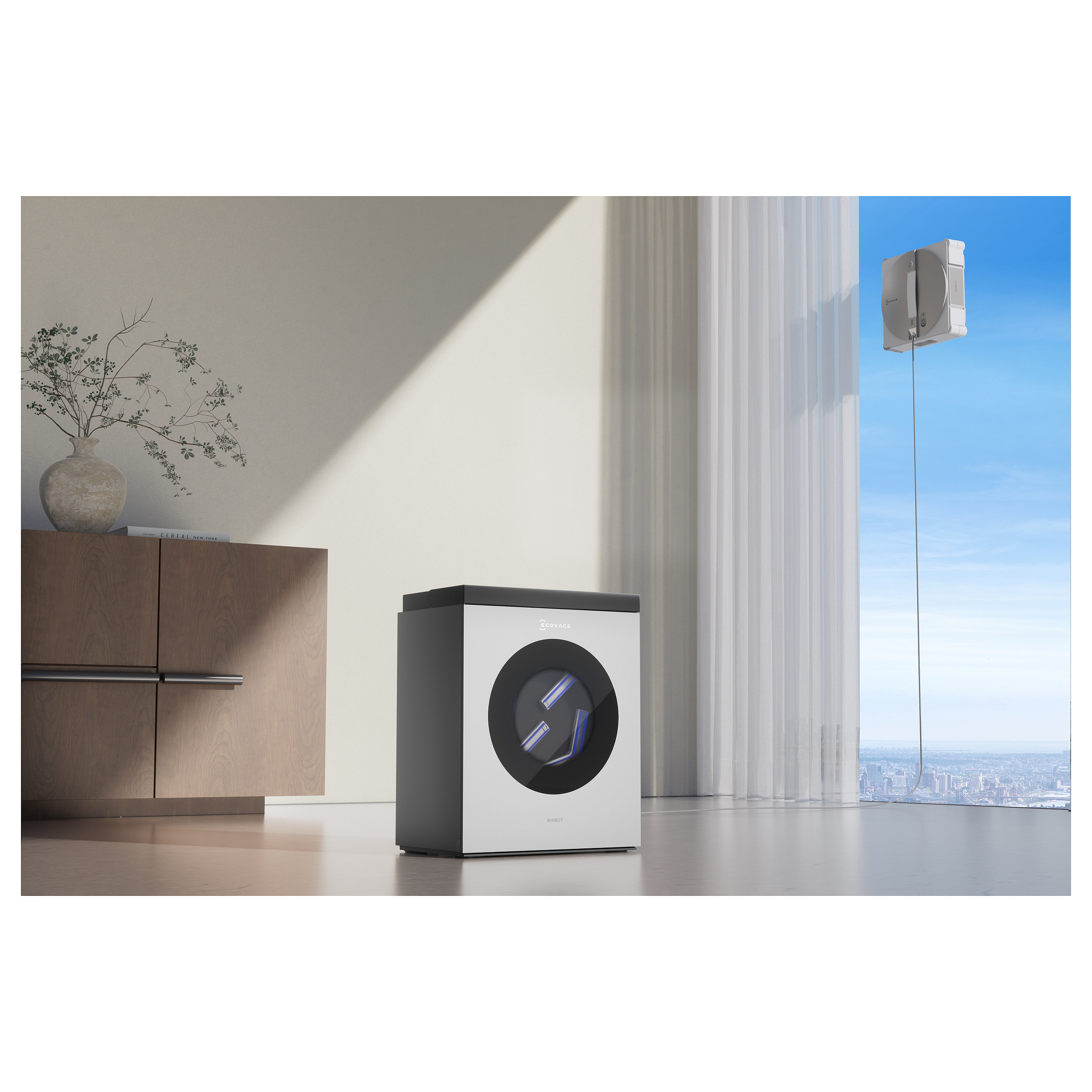 Fshesë robotike për pastrimin e dritareve Ecovacs Winbot W3 OMNI - 47