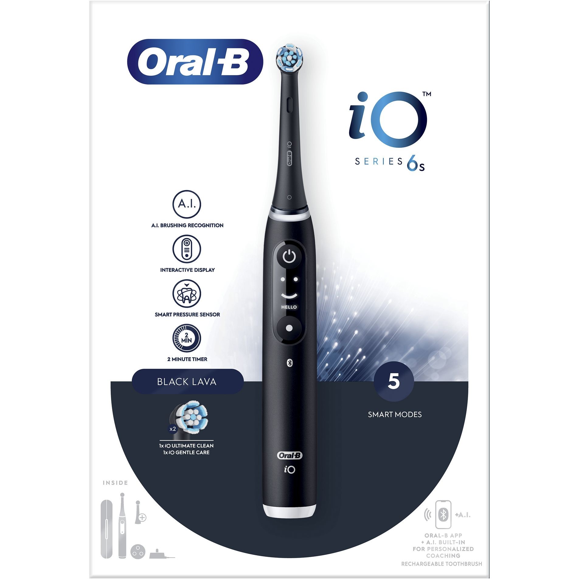 Furçë dhëmbësh elektrike Oral-B iO Series 6s - Zezë - 1