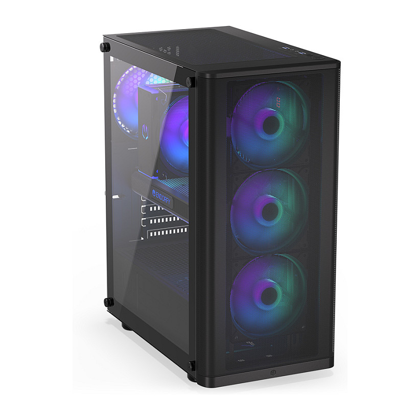 Kasë PC ENDORFY Ventum 200 ARGB / Midi Tower / ATX / 3x 120mm + 1x 120mm ARGB Fan / Tempered Glass - Zezë - 7