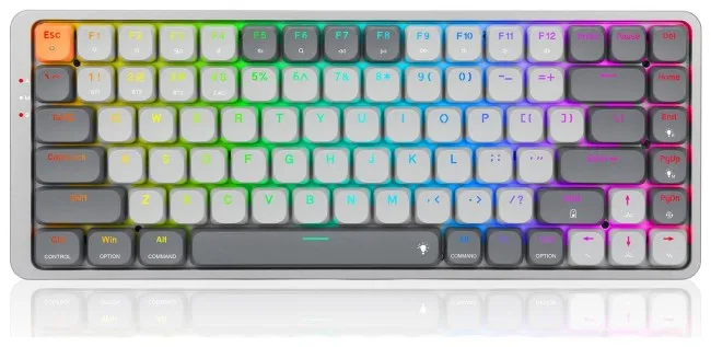 Tastierë Gaming Redragon AZURE K652GG RGB PRO / Wired & Wireless / QWERTY – Gri - 2