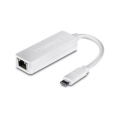 Adapter Rrjeti TRENDnet TUC-ETG, USB-C Mashkull në RJ-45 Gigabit Ethernet, 10/100/1000Mbps, USB 3.1, 13cm - Bardhë