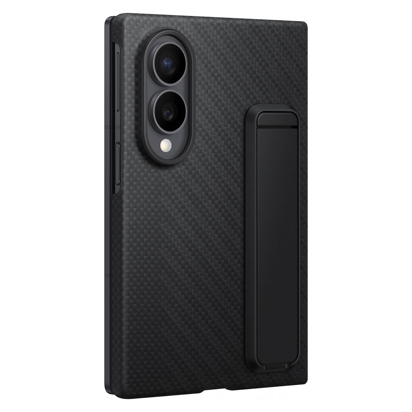 Aksesorë për telefon Samsung EF-XF971SBEGWW / Carbon Standing Case / Carbon Fibre / Built-in Stand / Galaxy Z Fold8 - Zezë - 4