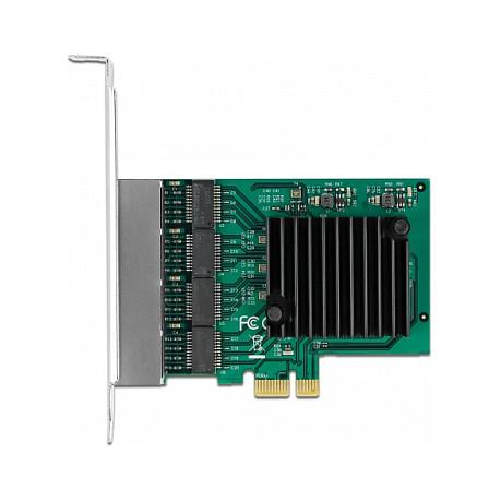 Karta të Rrjetit Delock 89025, PCI Express 2.0 x1, 4x Gigabit LAN RJ45, 10/100/1000Mbps, Realtek RTL8111F, Low Profile + Full Height - 4