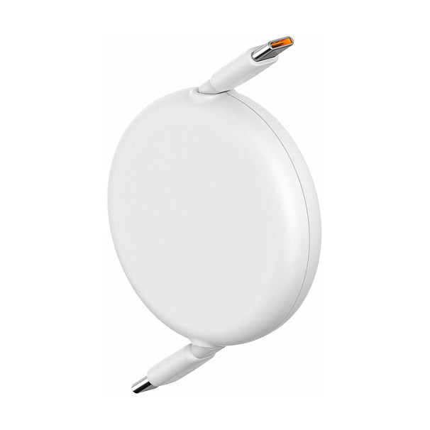 Kabllo USB Baseus Free2Pull / USB-C në USB-C / 100W / 480Mbps / Retractable / 1m – Bardhë - 2