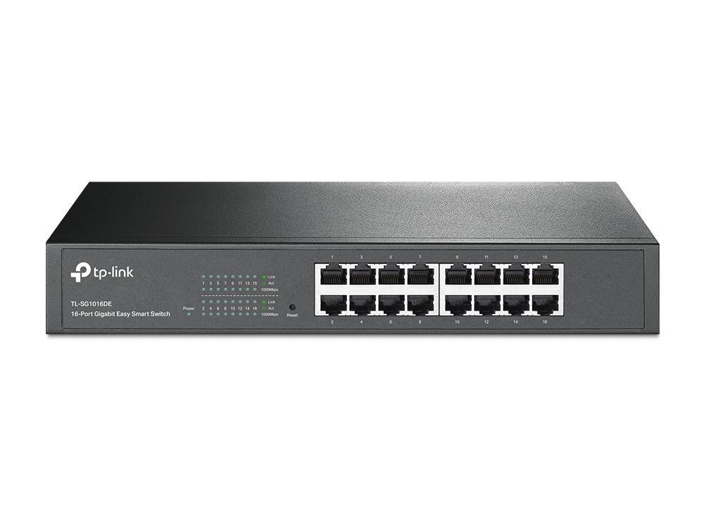 TP-Link TL-SG1016DE 16-Port Gigabit Easy Smart 10/100/1000Mbps VLAN QoS Rack Mount – E Zezë - 1